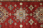 3x27 Red and Ivory Kazak Tribal Runner