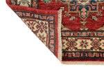 3x27 Red and Ivory Kazak Tribal Runner