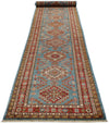 3x20 Blue and Red Kazak Tribal Runner