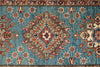 3x29 Light Blue and Red Kazak Tribal Runner