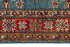 3x29 Light Blue and Red Kazak Tribal Runner