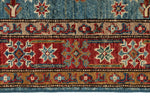 3x29 Light Blue and Red Kazak Tribal Runner