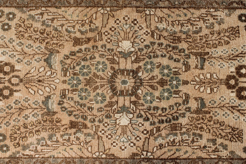 3x12 Beige and Brown Persian Tribal Runner