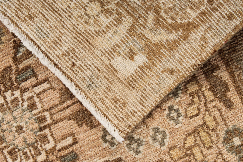 3x12 Beige and Brown Persian Tribal Runner