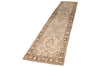 3x12 Beige and Brown Persian Tribal Runner