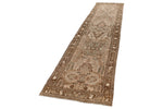 3x12 Beige and Brown Persian Tribal Runner