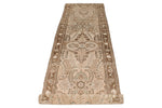 3x12 Beige and Brown Persian Tribal Runner