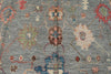 9x12 Light Blue and Multicolor Turkish Oushak Rug