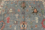 9x12 Light Blue and Multicolor Turkish Oushak Rug