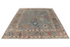 9x12 Light Blue and Multicolor Turkish Oushak Rug