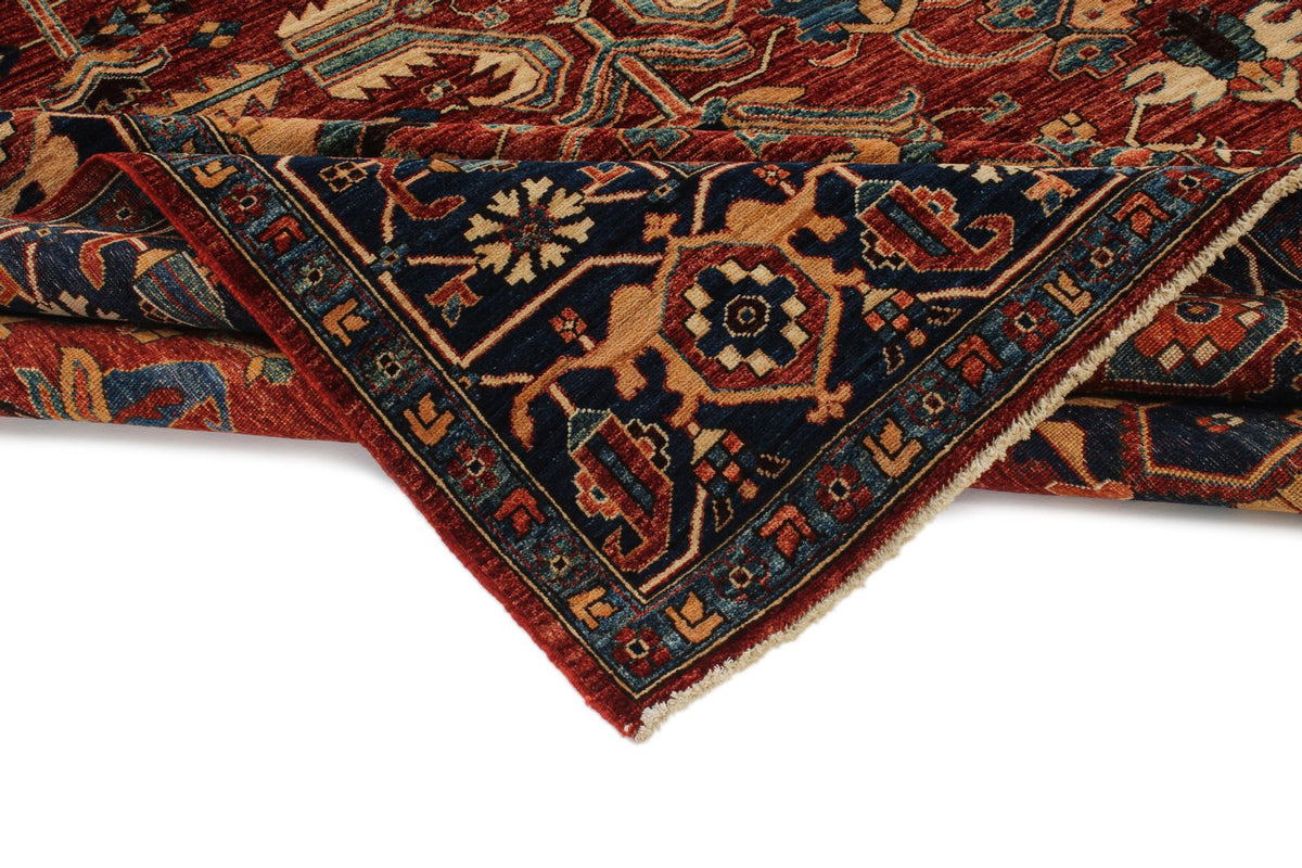 9x12 Red and Navy Anatolian Traditional Rug