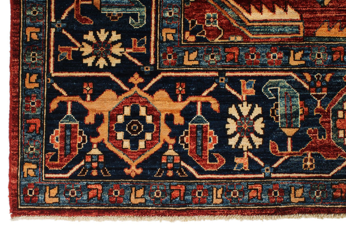 9x12 Red and Navy Anatolian Traditional Rug