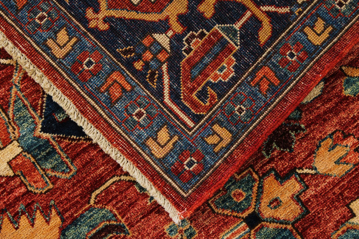 9x12 Red and Navy Anatolian Traditional Rug