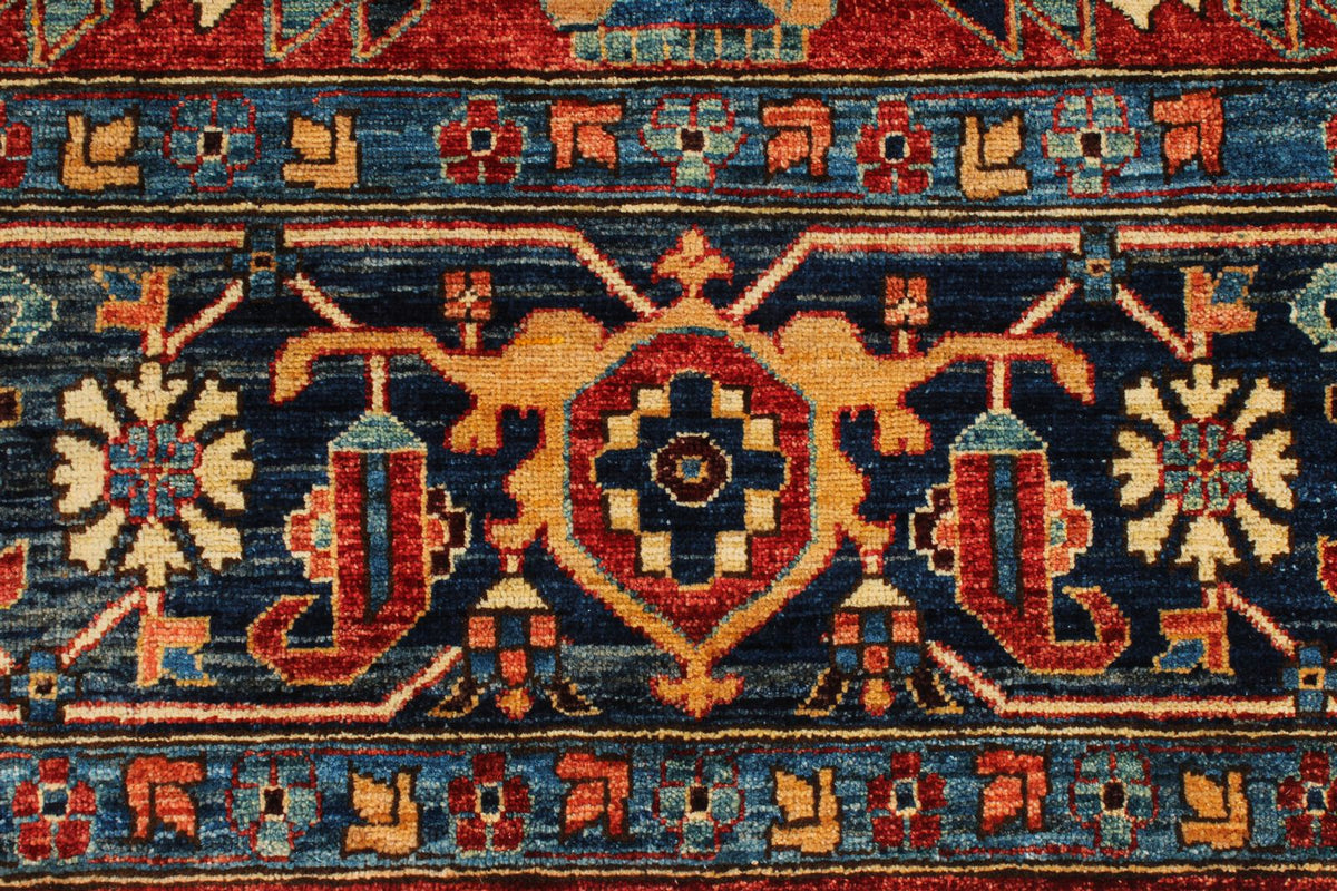 9x12 Red and Navy Anatolian Traditional Rug