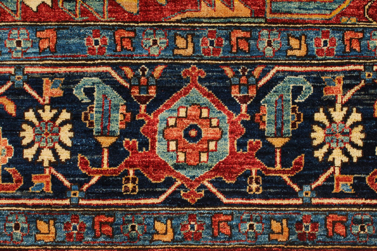 9x12 Red and Navy Anatolian Traditional Rug