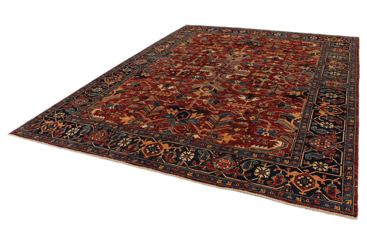 9x12 Red and Navy Anatolian Traditional Rug