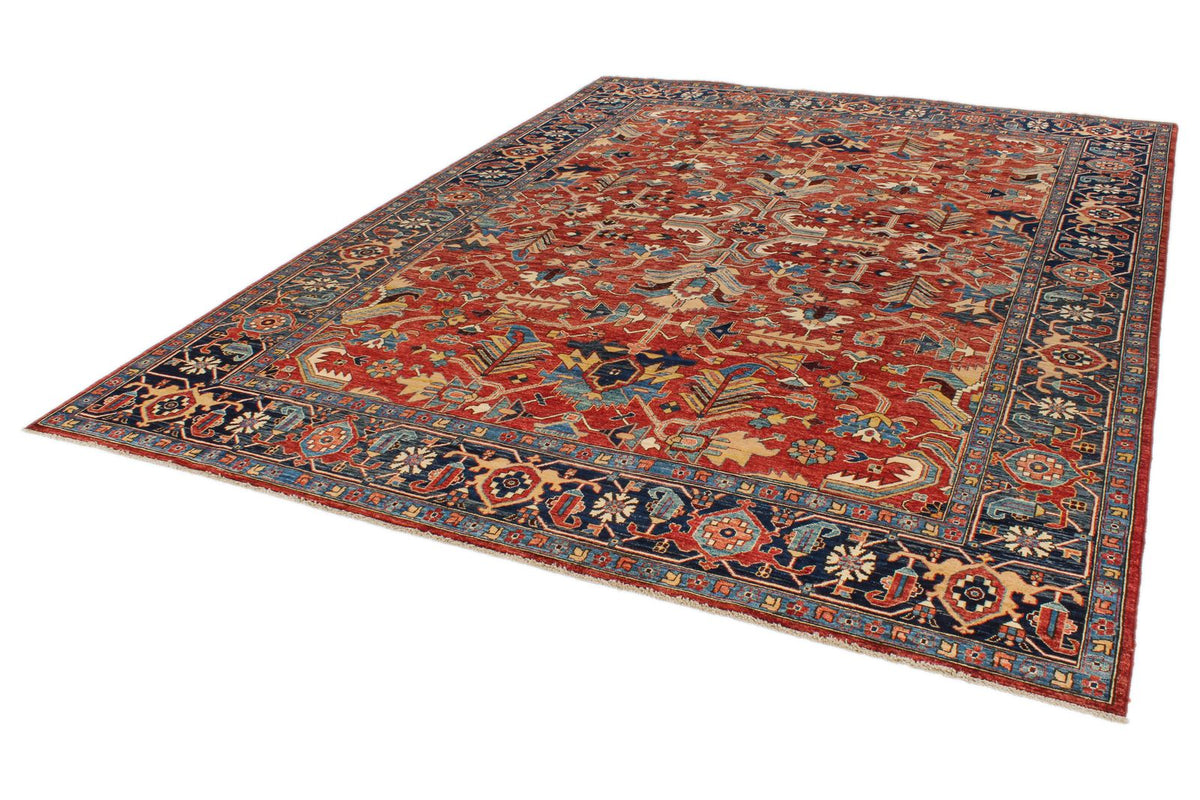 9x12 Red and Navy Anatolian Traditional Rug