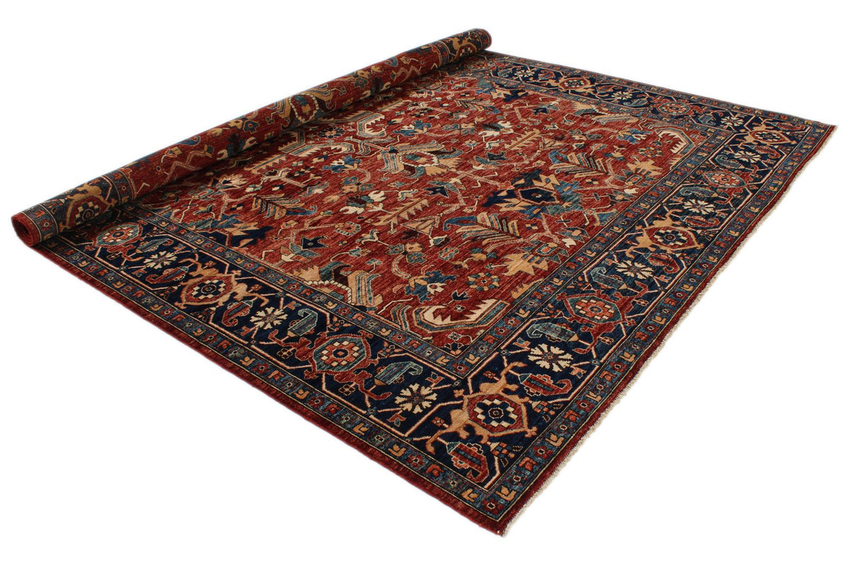 9x12 Red and Navy Anatolian Traditional Rug
