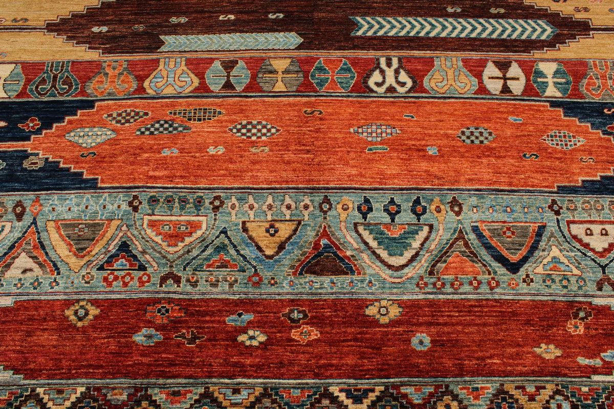 8x10 Multicolor Anatolian Tribal Rug