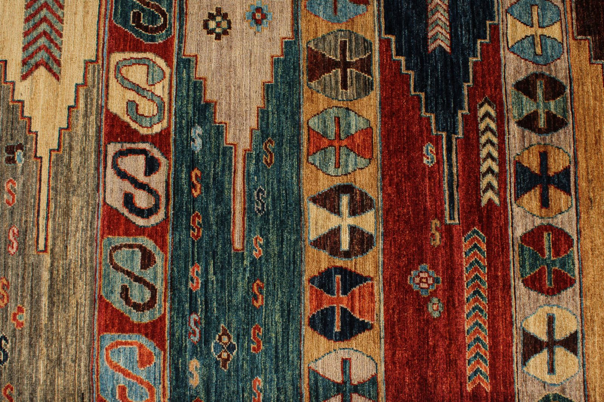 8x10 Multicolor Anatolian Tribal Rug