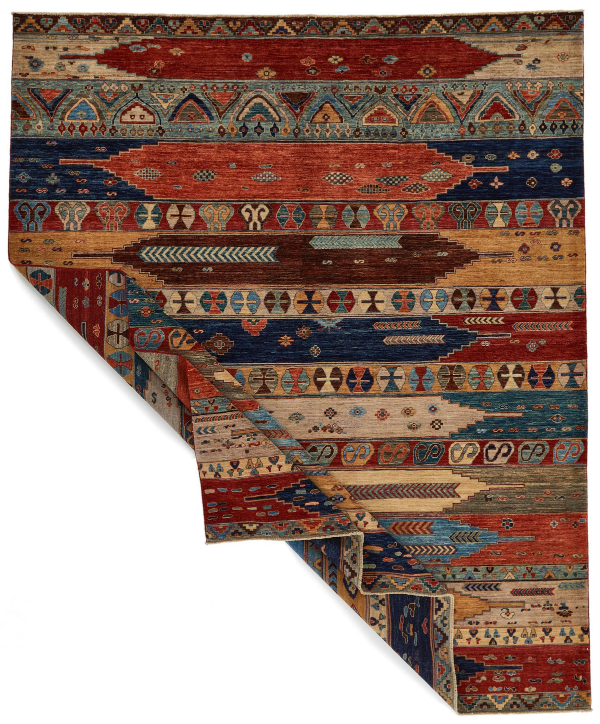 8x10 Multicolor Anatolian Tribal Rug