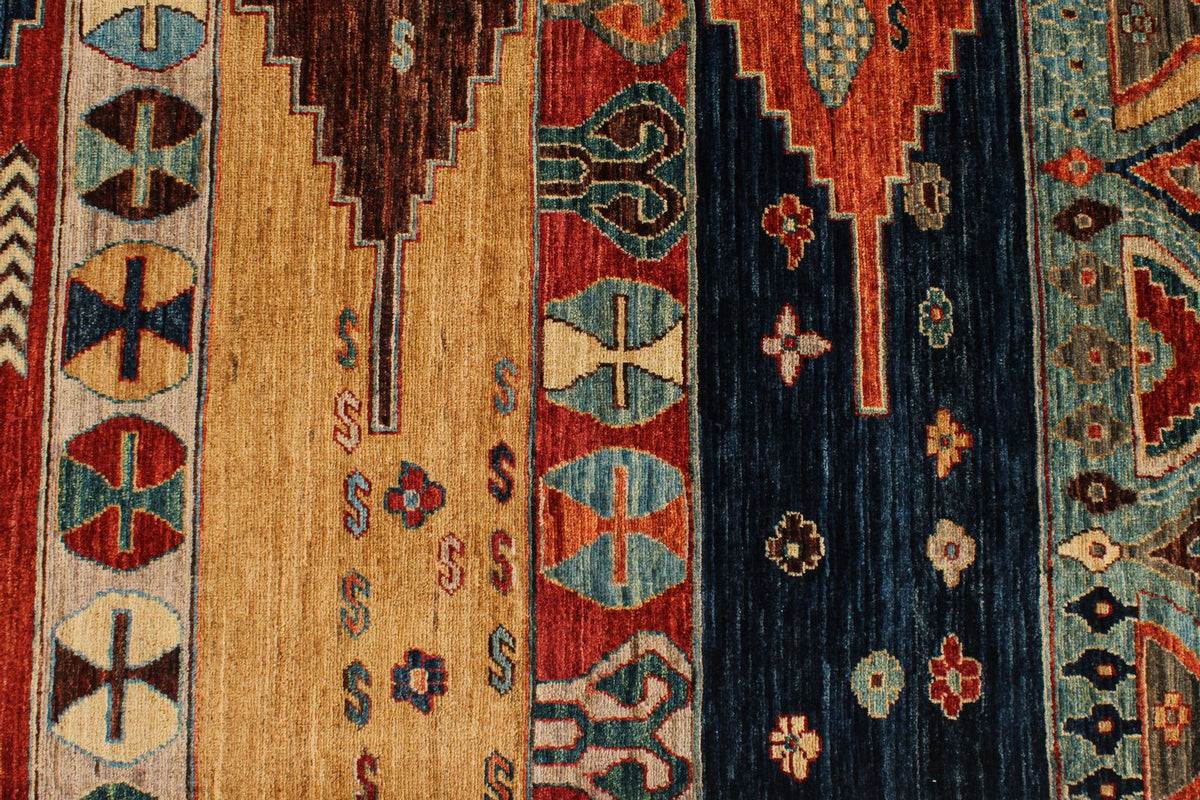 8x10 Multicolor Anatolian Tribal Rug