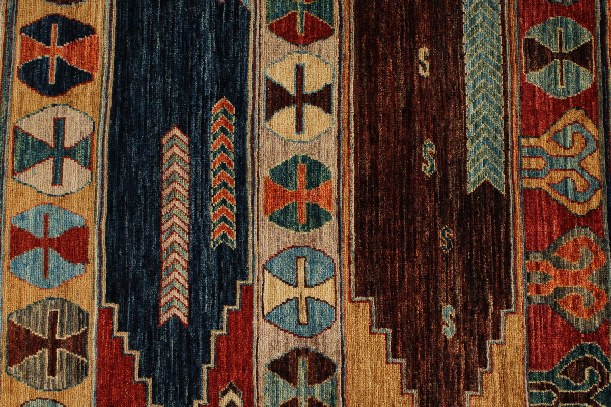 8x10 Multicolor Anatolian Tribal Rug