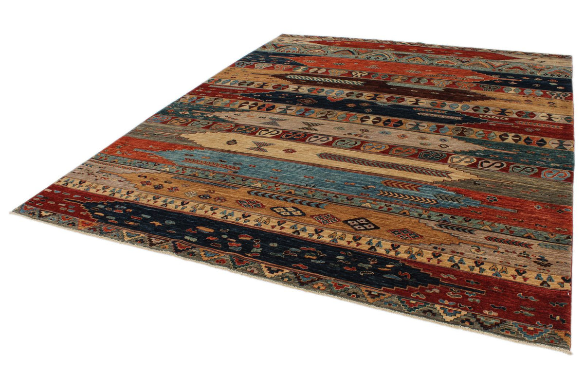 8x10 Multicolor Anatolian Tribal Rug