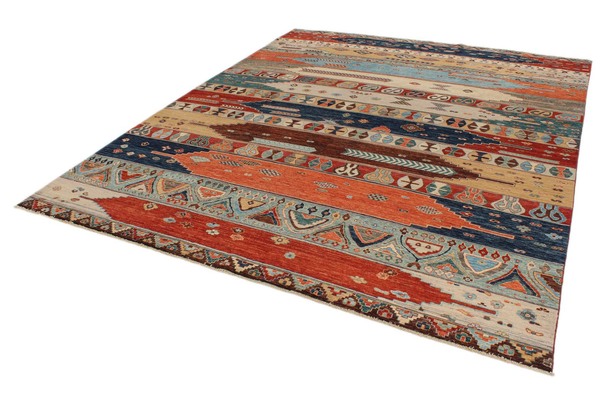 8x10 Multicolor Anatolian Tribal Rug