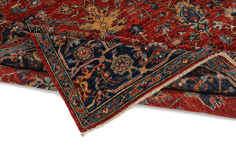 6x9 Rust and Navy Anatolian Traditional Rug