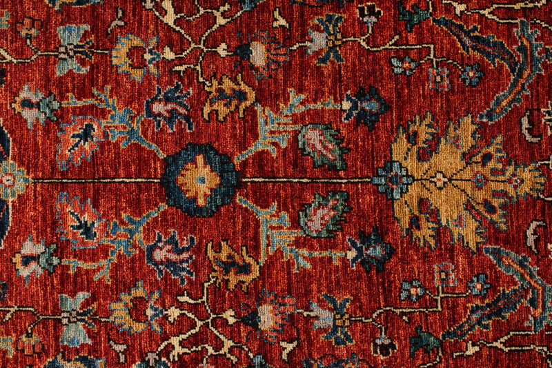 6x9 Rust and Navy Anatolian Traditional Rug