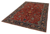 6x9 Rust and Navy Anatolian Traditional Rug