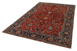 6x9 Rust and Navy Anatolian Traditional Rug