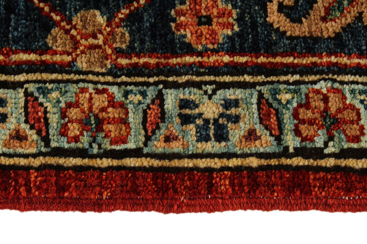 6x9 Rust and Navy Traditional Rug