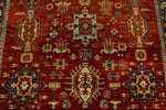 6x9 Rust and Navy Traditional Rug