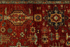 6x9 Rust and Navy Traditional Rug