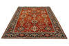 6x9 Rust and Navy Traditional Rug