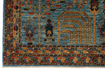 8x12 Blue and Multicolor Traditional Rug