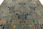 8x12 Blue and Multicolor Traditional Rug