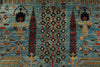 8x12 Blue and Multicolor Traditional Rug