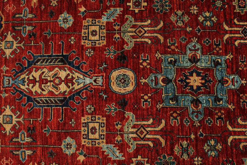 6x9 Rust and Navy Traditional Rug