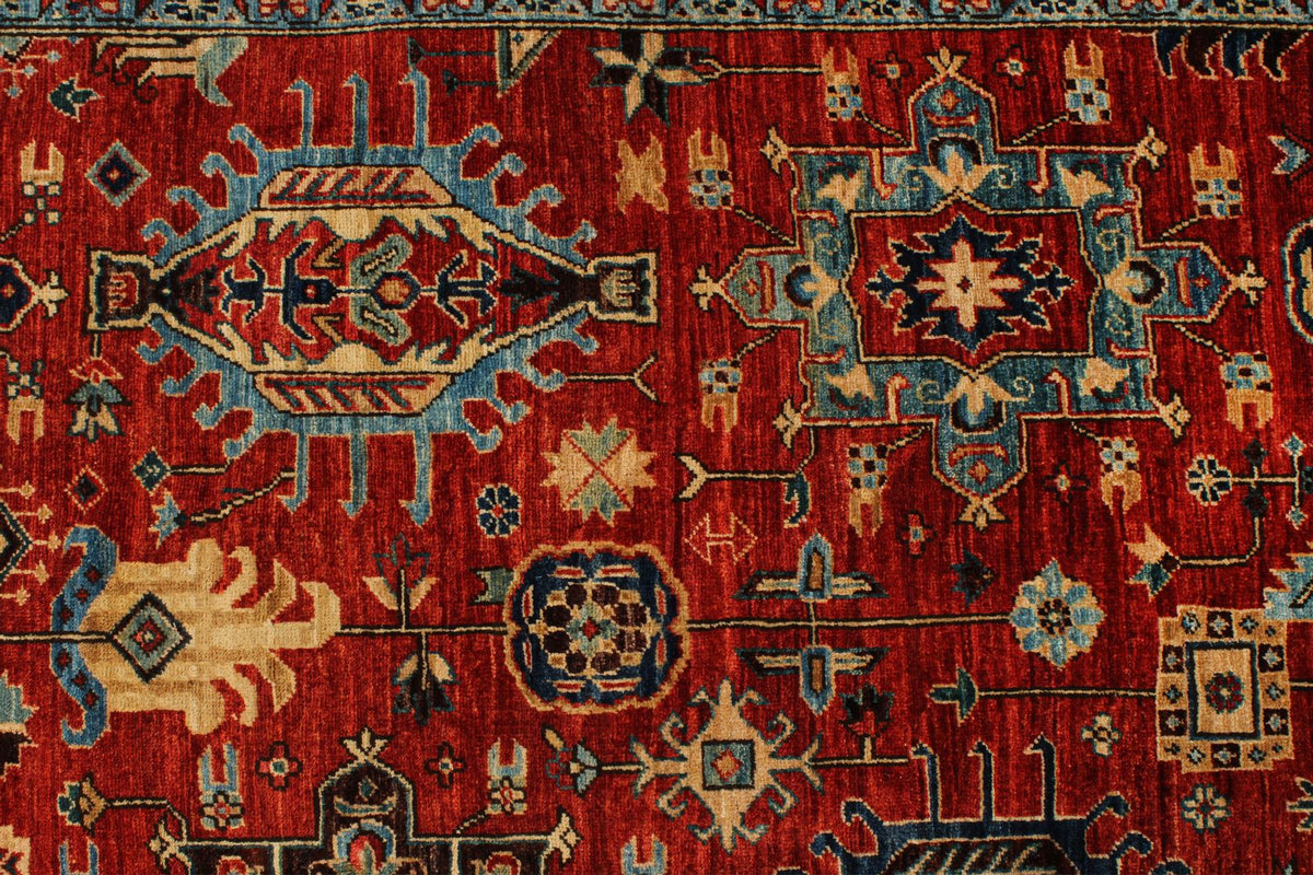 6x9 Rust and Navy Traditional Rug