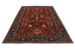 6x9 Rust and Navy Traditional Rug