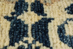 10x14 Ivory and Blue Turkish Tribal Rug