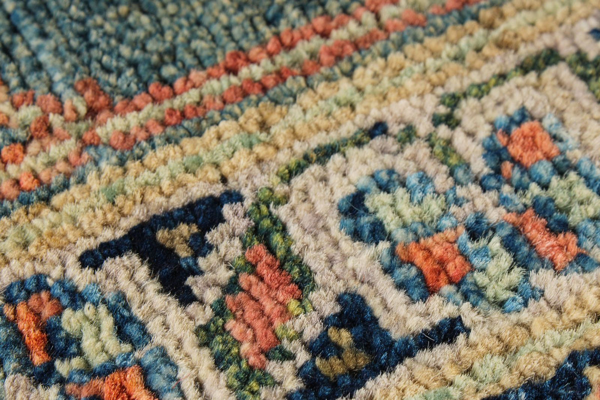 9x12 Blue and Green Anatolian Traditional Rug