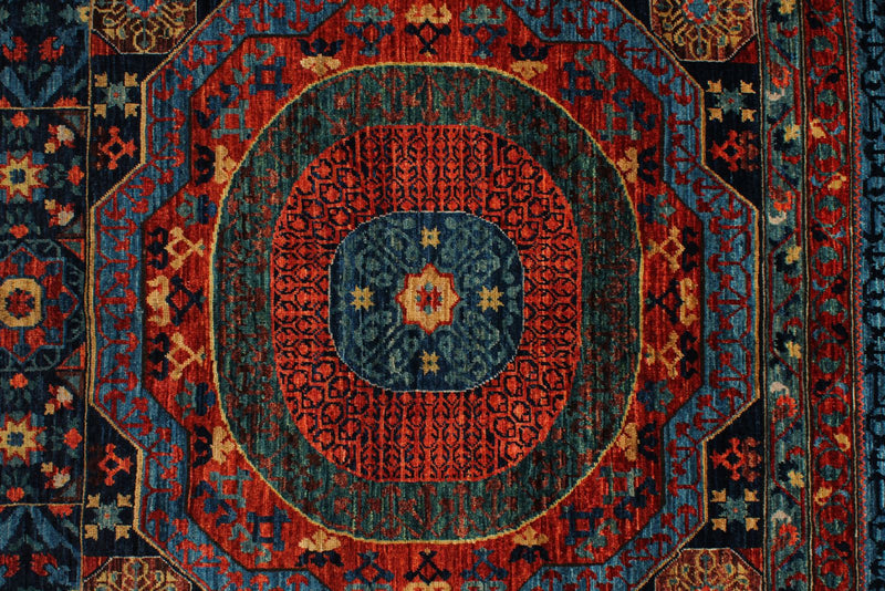 10x14 Navy and Blue Anatolian Traditional Rug