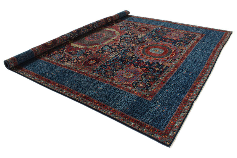 10x14 Navy and Blue Anatolian Traditional Rug