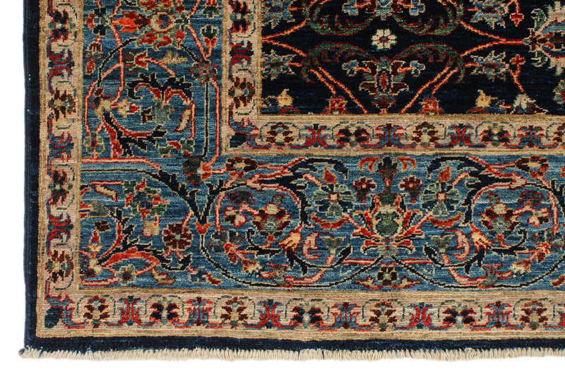 6x9 Navy and Blue Anatolian Traditional Rug