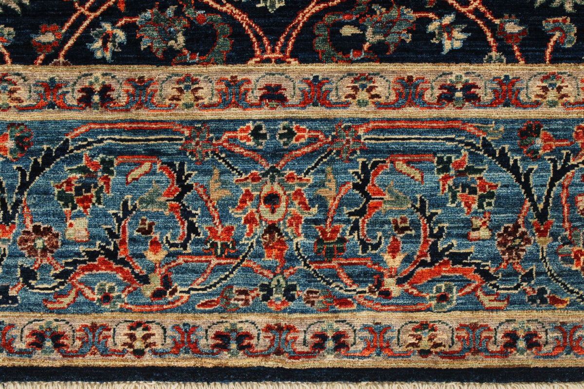 6x9 Navy and Blue Anatolian Traditional Rug