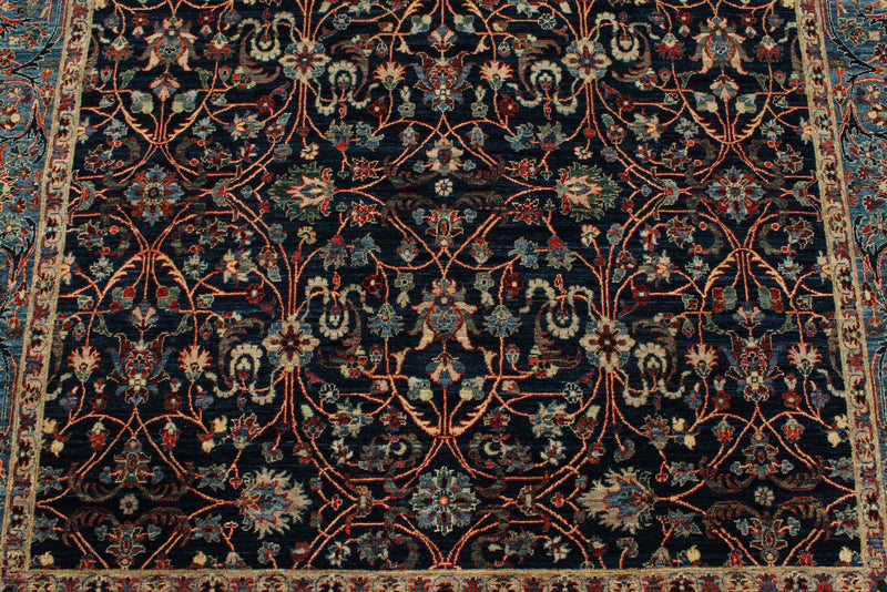 6x9 Navy and Blue Anatolian Traditional Rug